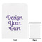 Design Your Own White Treat Bag - Front & Back View