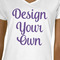 Design Your Own White V-Neck T-Shirt on Model - CloseUp