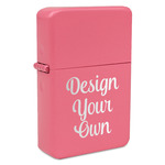 Design Your Own Windproof Lighter - Pink - Double-Sided & Lid Engraved
