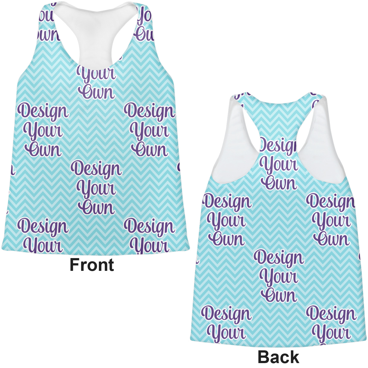 Design Your Own Womens Racerback Tank Top Large YouCustomizeIt