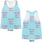Design Your Own Womens Racerback Tank Tops - Medium - Front and Back