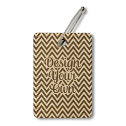Design Your Own Wood Luggage Tag - Rectangle