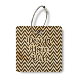 Design Your Own Wood Luggage Tag - Square