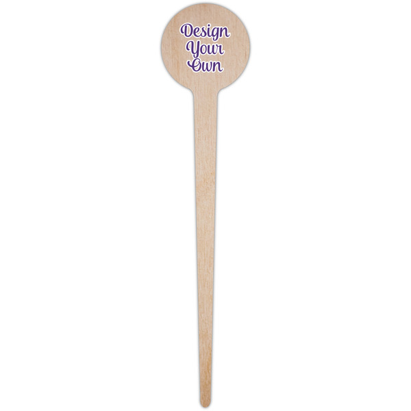 Design Your Own Wooden 4" Food Pick - Round - Single Pick