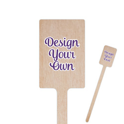 Design Your Own 6.25" Rectangle Wooden Stir Sticks - Double-Sided