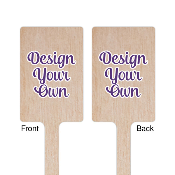 Design Your Own Wooden 6.25" Stir Stick - Rectangular - Double Sided - Front & Back