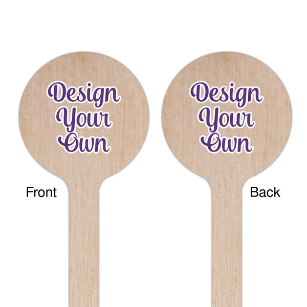 Design Your Own Wooden 6" Stir Stick - Round - Double Sided - Front & Back