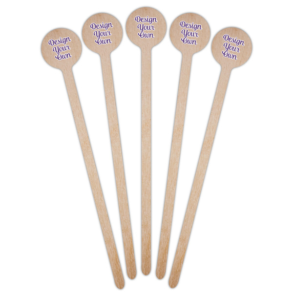 Design Your Own Wooden 6" Stir Stick - Round - Fan View