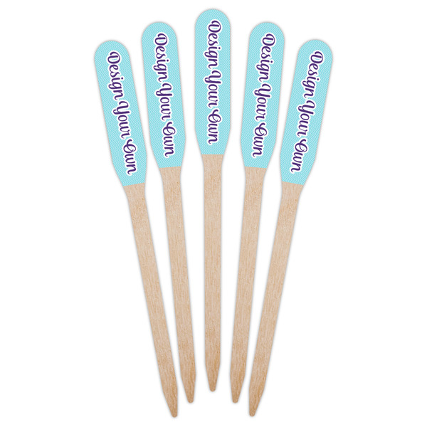 Design Your Own Wooden Food Pick - Paddle - Fan View