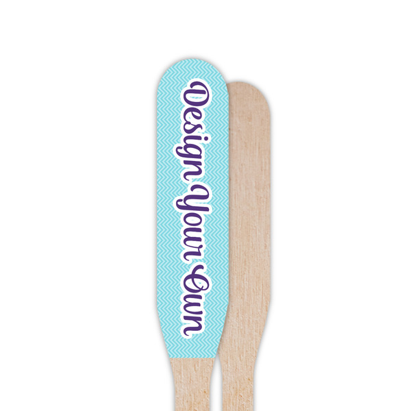 Design Your Own Wooden Food Pick - Paddle - Single Sided - Front & Back