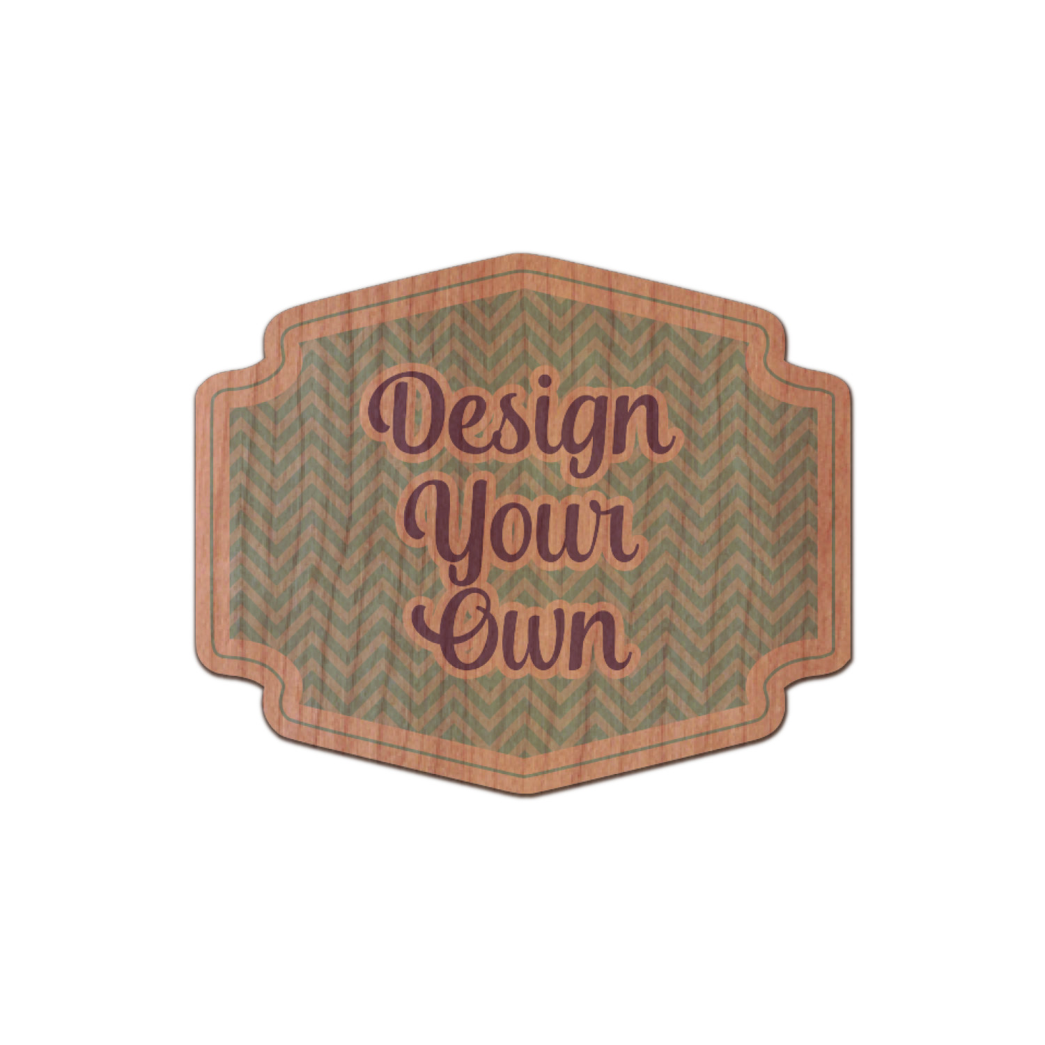 Design Your Own Natural Wooden Sticker YouCustomizeIt