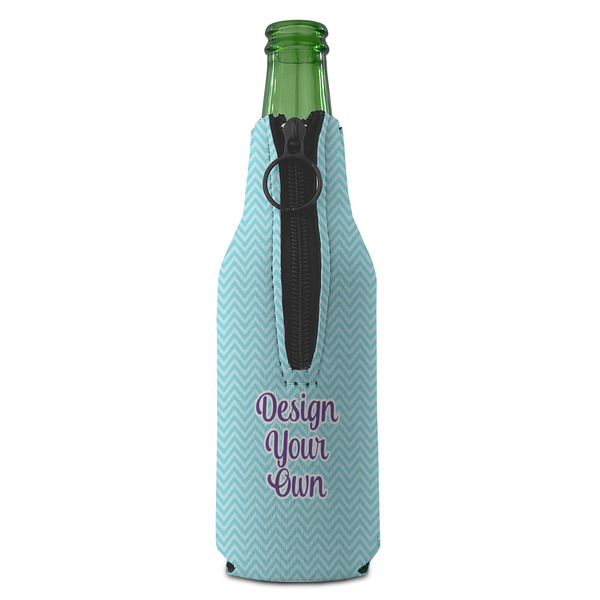 Design Your Own Zipper Bottle Cooler - BACK (bottle)