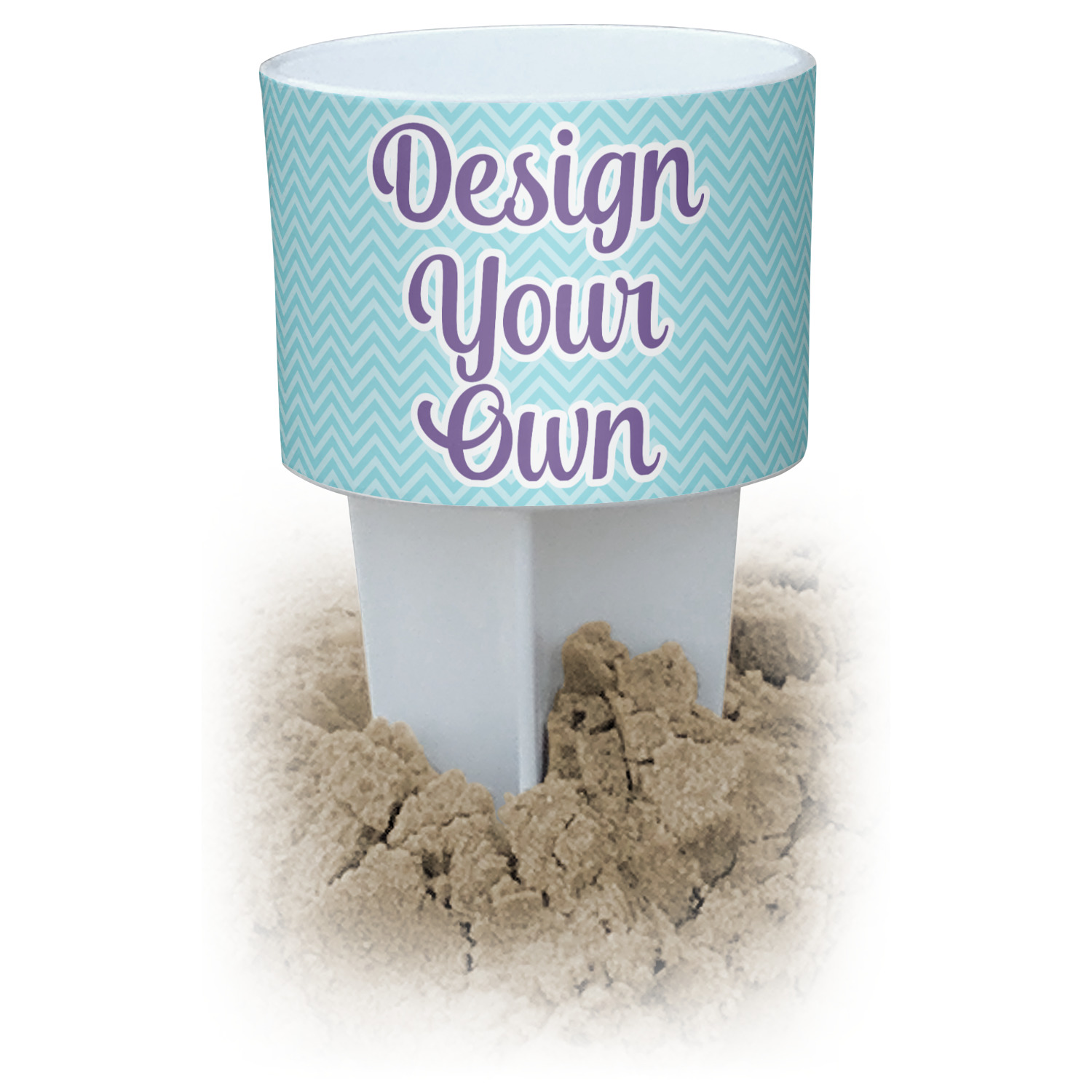 Design Your Own White Beach Spiker Drink Holder YouCustomizeIt