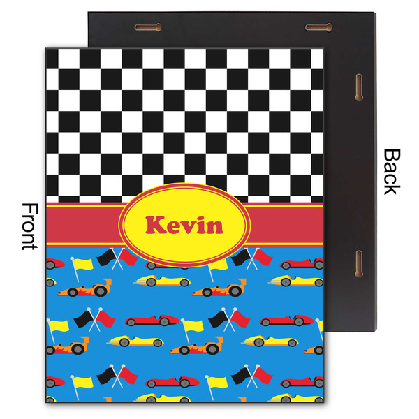Racing Car 11x14 Wood Print - Front & Back View