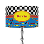 Racing Car 12" Drum Lamp Shade - Fabric (Personalized)