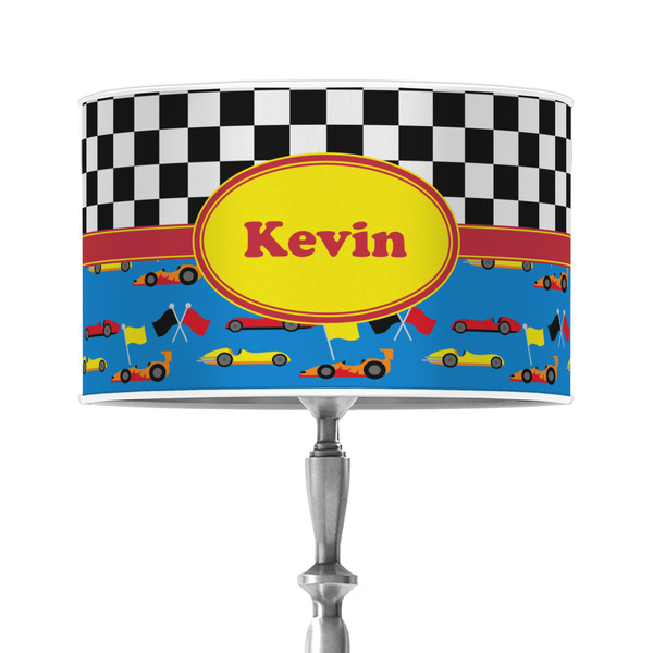 Custom Racing Car 12" Drum Lamp Shade - Poly-film (Personalized)