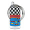 Racing Car 12 oz Stainless Steel Sippy Cups - FULL (back angle)