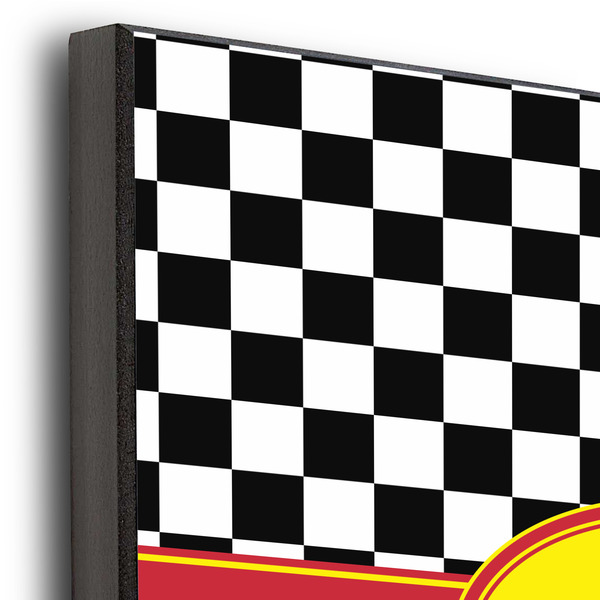 Racing Car 12x12 Wood Print - Closeup