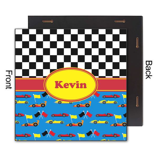 Racing Car 12x12 Wood Print - Front & Back View