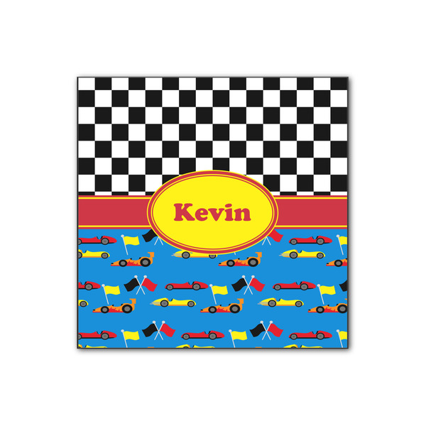 Custom Racing Car Wood Print - 12x12 (Personalized)