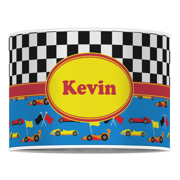 Racing Car 16" Drum Lampshade - FRONT (Poly Film)