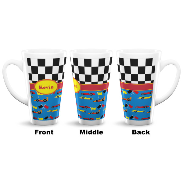 Racing Car 16 Oz Latte Mug - Approval