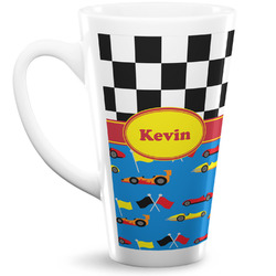 Racing Car 16 Oz Latte Mug (Personalized)