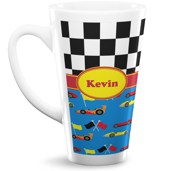 Custom Racing Car Latte Mug (Personalized)