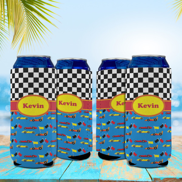 Racing Car 16oz Can Sleeve - Set of 4 - LIFESTYLE