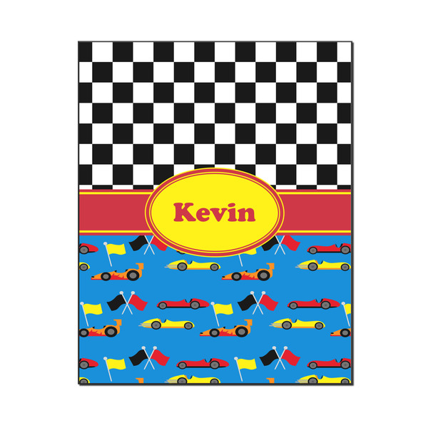 Custom Racing Car Wood Print - 16x20 (Personalized)