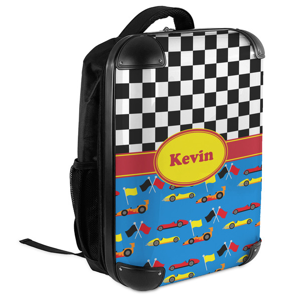 Racing Car 18" Hard Shell Backpacks - ANGLED VIEW