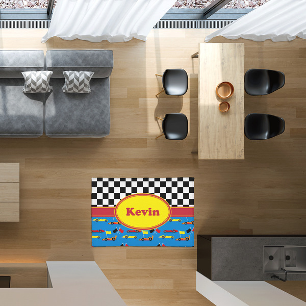 Racing Car 2'x3' Indoor Area Rugs - IN CONTEXT