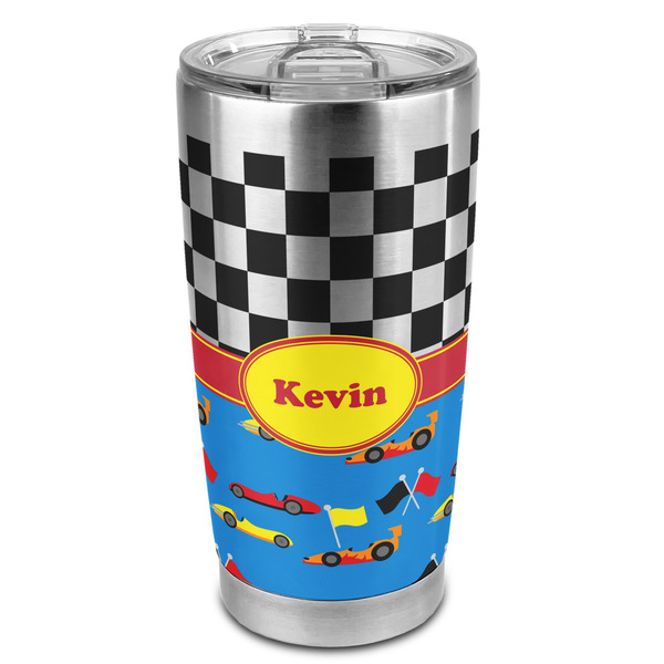 Custom Racing Car 20oz Stainless Steel Double Wall Tumbler - Full Print (Personalized)
