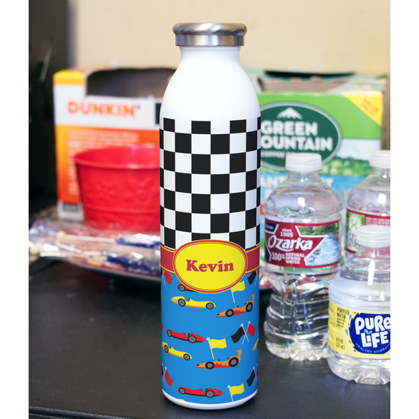 Racing Car 20oz Water Bottles - Full Print - In Context