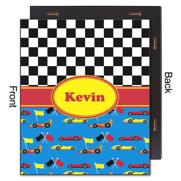 Racing Car 20x24 Wood Print - Front & Back View
