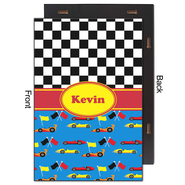 Racing Car 20x30 Wood Print - Front & Back View