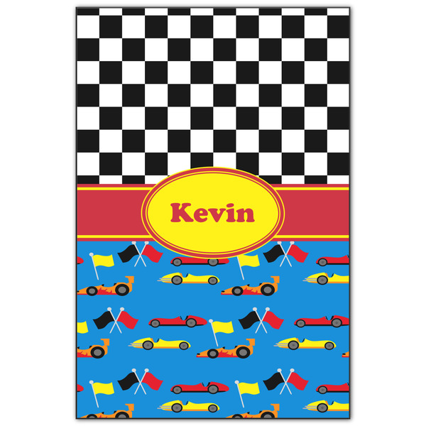 Custom Racing Car Wood Print - 20x30 (Personalized)