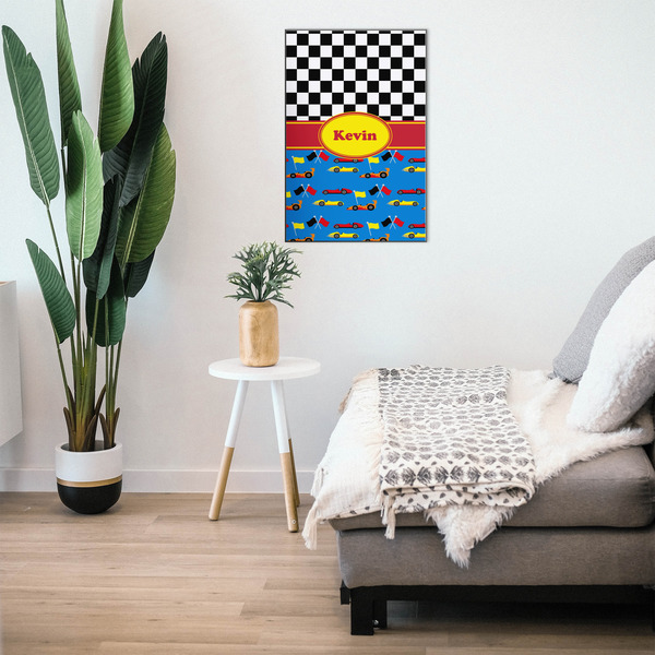 Racing Car 20x30 Wood Print - In Context