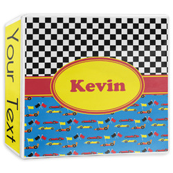 Racing Car 3-Ring Binder - 3 inch (Personalized)