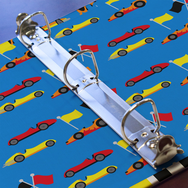 Racing Car 3 Ring Binders - Full Wrap - 1" - DETAIL