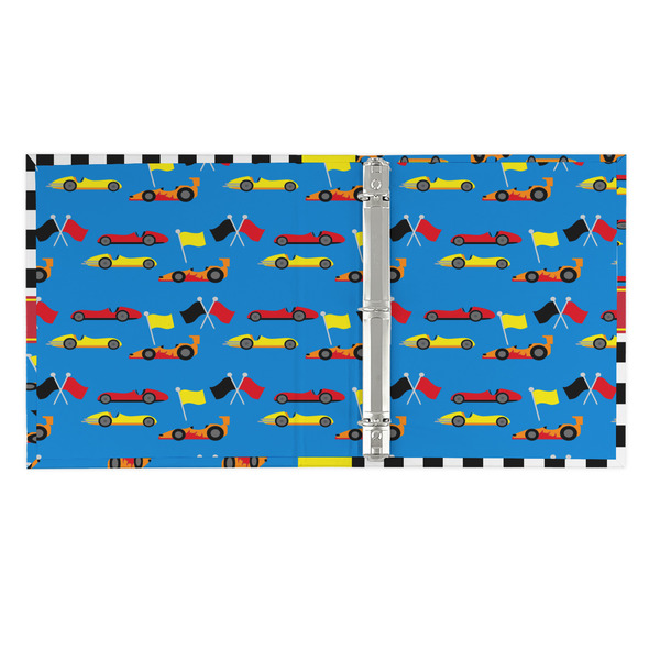 Racing Car 3 Ring Binders - Full Wrap - 1" - OPEN INSIDE