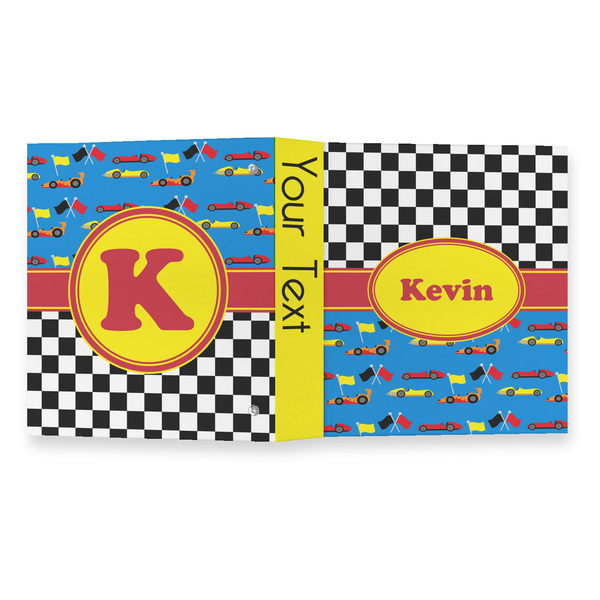 Racing Car 3 Ring Binders - Full Wrap - 1" - OPEN OUTSIDE