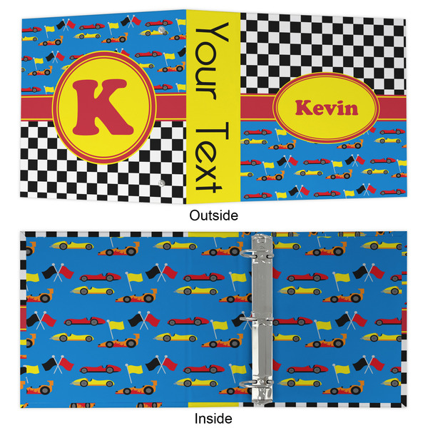 Racing Car 3 Ring Binders - Full Wrap - 2" - APPROVAL