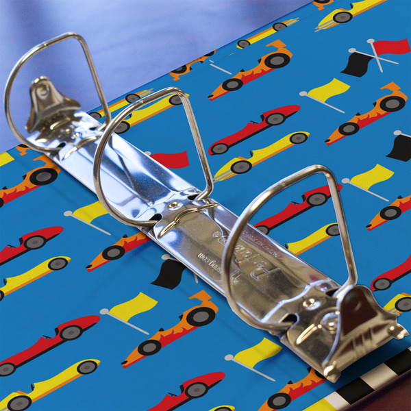 Racing Car 3 Ring Binders - Full Wrap - 2" - DETAIL