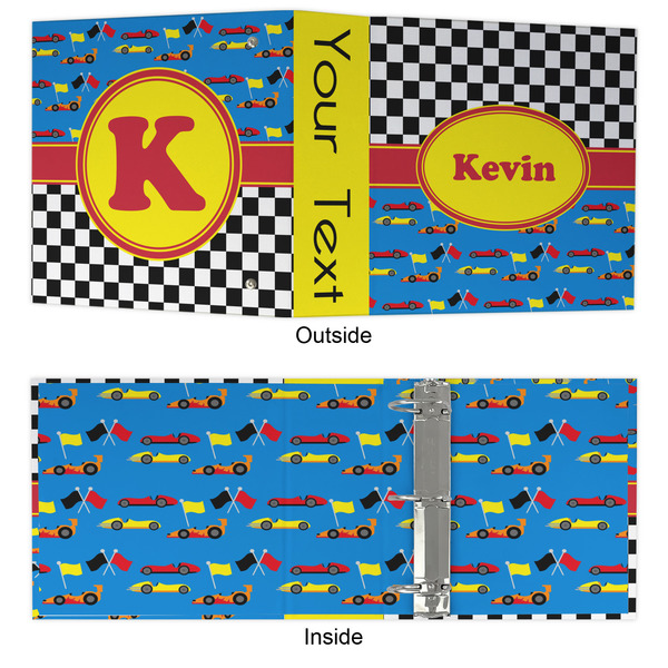 Racing Car 3 Ring Binders - Full Wrap - 3" - APPROVAL