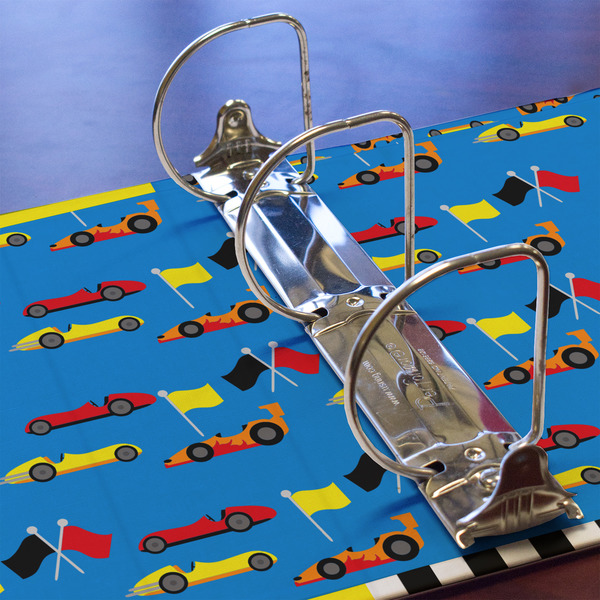 Racing Car 3 Ring Binders - Full Wrap - 3" - DETAIL