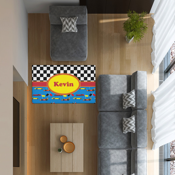 Racing Car 3'x5' Indoor Area Rugs - IN CONTEXT