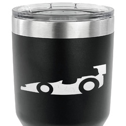 Racing Car 30 oz Stainless Steel Tumbler - Black - Double Sided (Personalized)