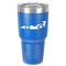Racing Car 30 oz Stainless Steel Ringneck Tumbler - Blue - Front