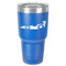 Racing Car 30 oz Stainless Steel Tumbler - Royal Blue - Single-Sided